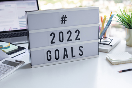 2022 goals sign