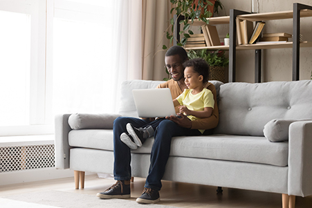 woman on couch