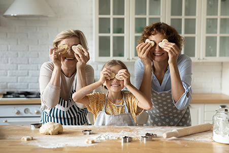 family having fun