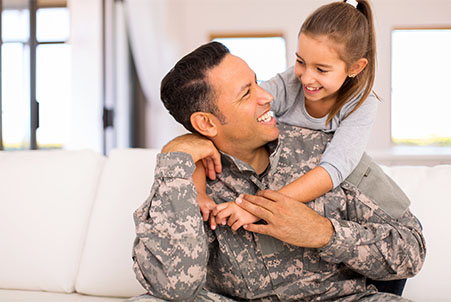 army guy with daughter