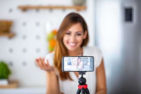 woman taking selfie