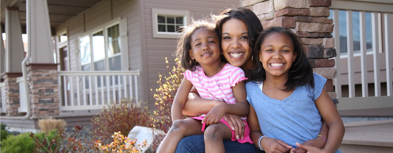 happy family smiling