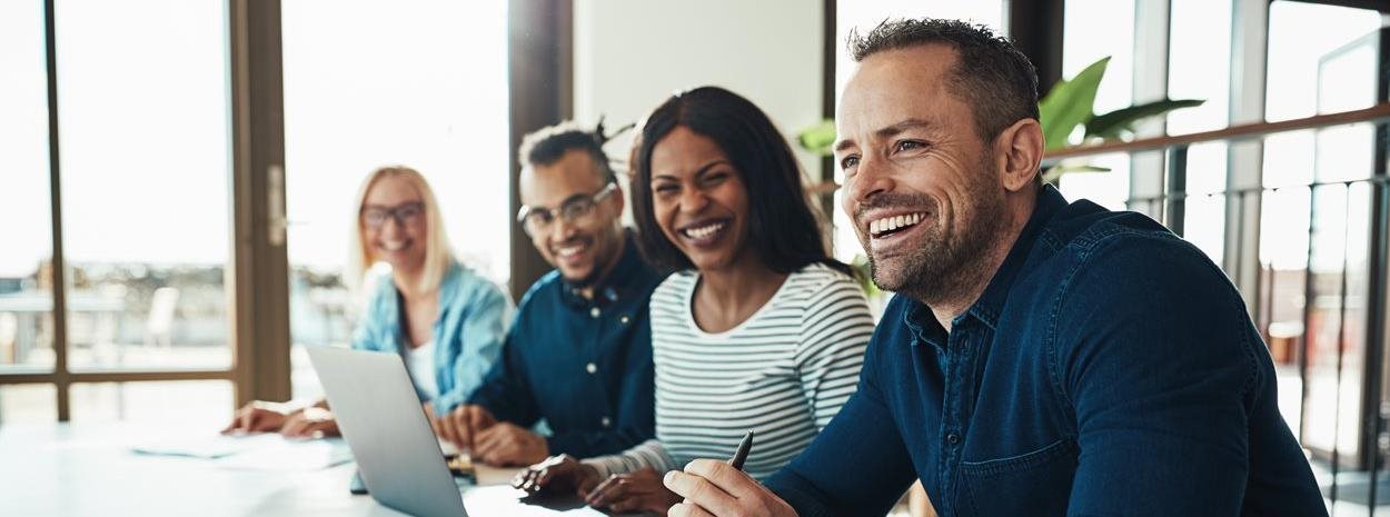 workers smiling